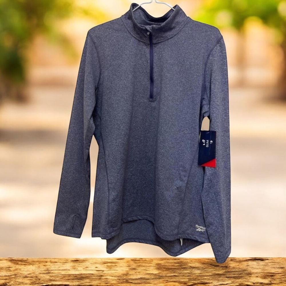 NWT Reebok Half Zip Pullover Purple Long‎ Sleeve Athletic Top Women’s XL